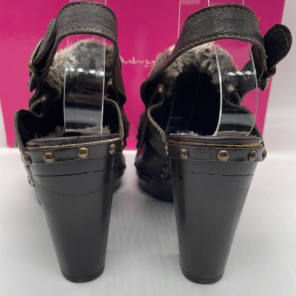 Materia Prima Ruga Kena Shearling Brown Mules Size 37 - Picture 7 of 11